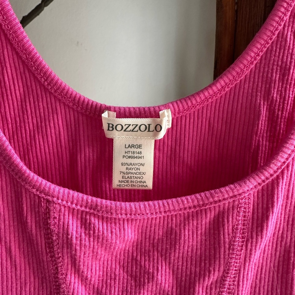 Pink Ribbed Tank Top - Picture 2 of 3